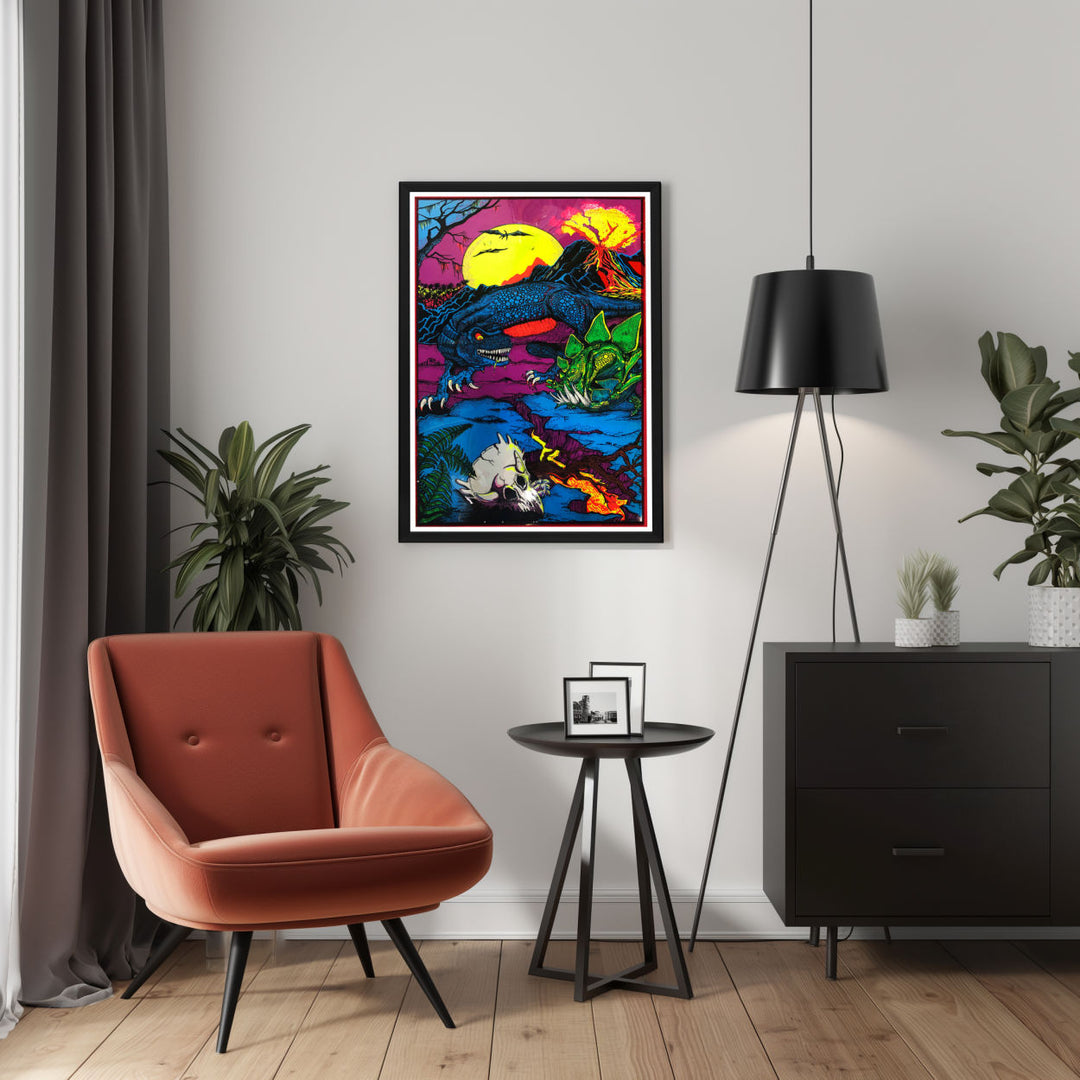 Background with Framed Poster