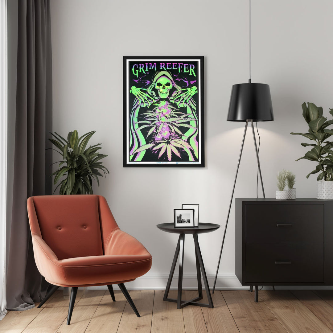 Background with Framed Poster