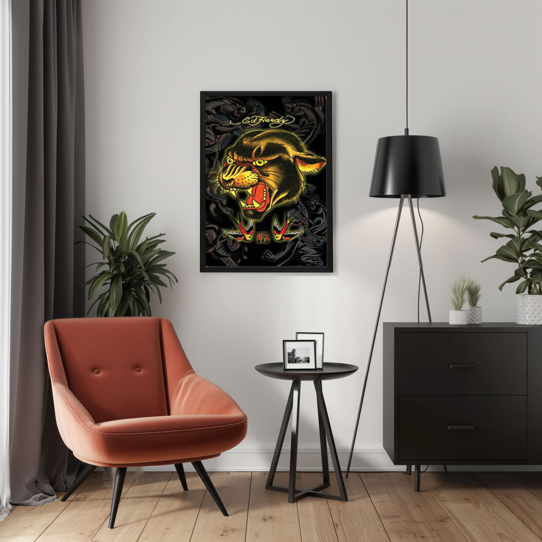 Background with Framed Poster
