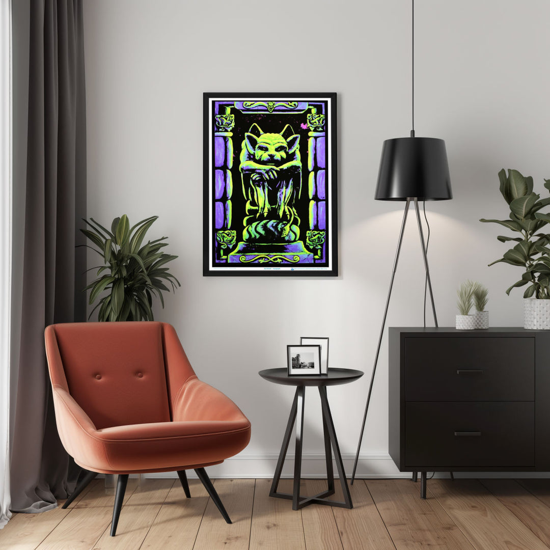 Background with Framed Poster