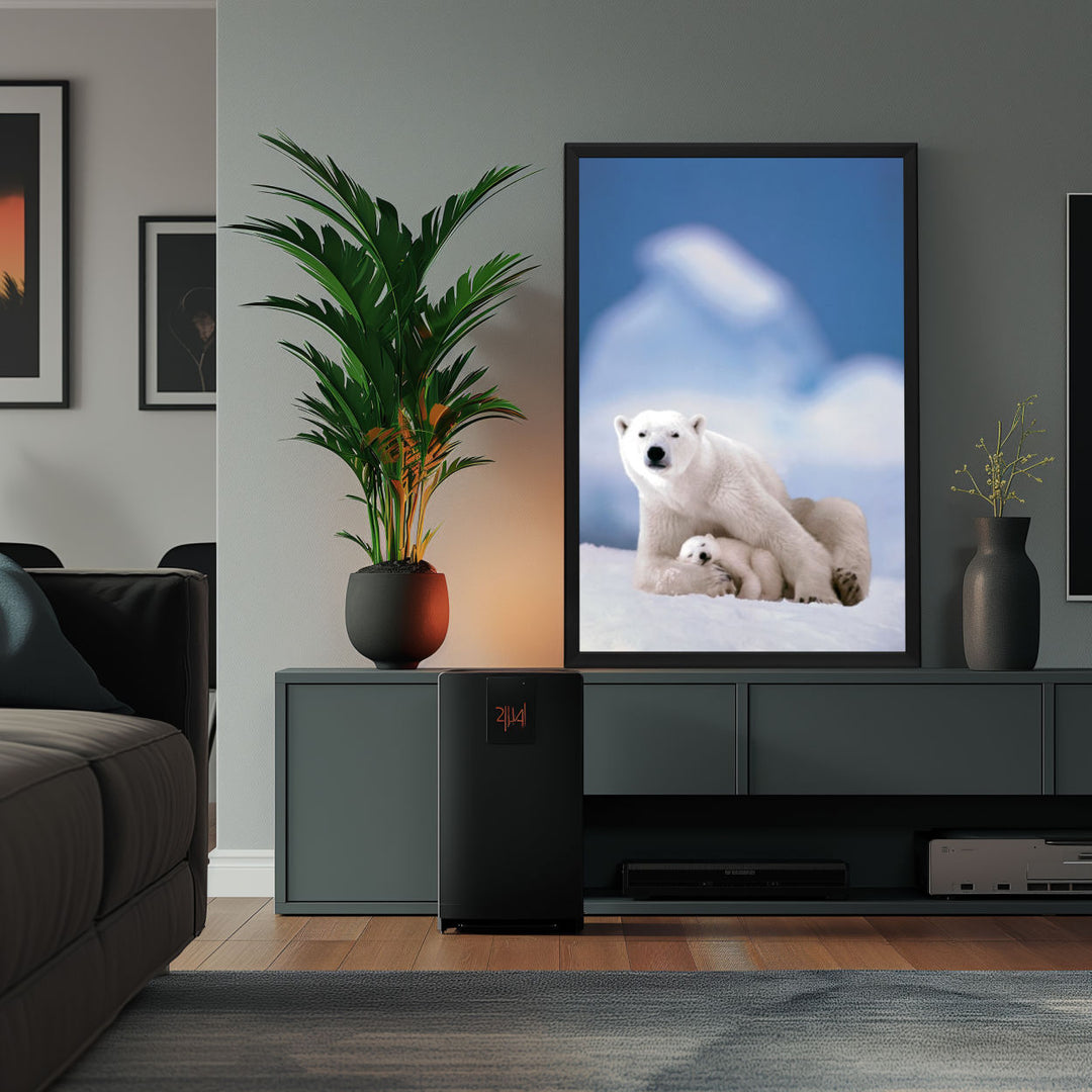 Background with Framed Poster